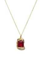 Matchesfashion.com Bleue Burnham - Rose Sapphire & Recycled 9kt Gold Pendant Necklace - Mens - Red