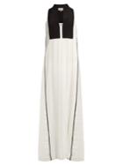 Zeus + Dione Cypress Geometric-jacquard Silk-blend Dress