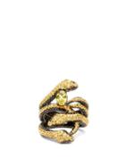 Matchesfashion.com Lynn Ban - Garden Of Eden Sapphire & Rhodium Plated Ring - Womens - Black