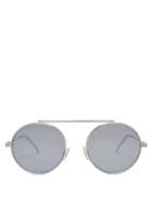 Matchesfashion.com Fendi - Everyday Round Metal Sunglasses - Mens - Silver
