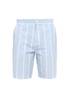 Matchesfashion.com P. Le Moult - Small Stripe Pipeline Pyjama Shorts - Mens - Blue