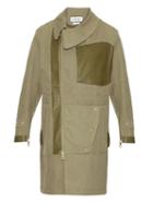 Loewe Leather-trimmed Cotton Trench Coat