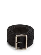 Saint Laurent Floral-appliqu Suede Belt