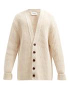 Matchesfashion.com Nanushka - Milo V-neck Ribbed Cotton-blend Cardigan - Mens - Cream