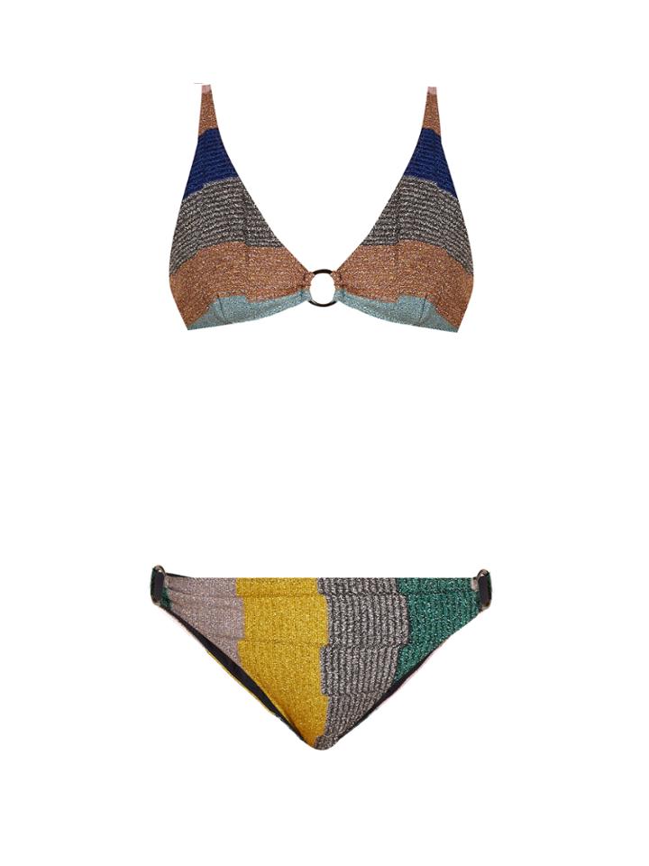 Missoni Mare Triangle Striped-knit Bikini