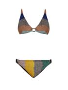 Missoni Mare Triangle Striped-knit Bikini