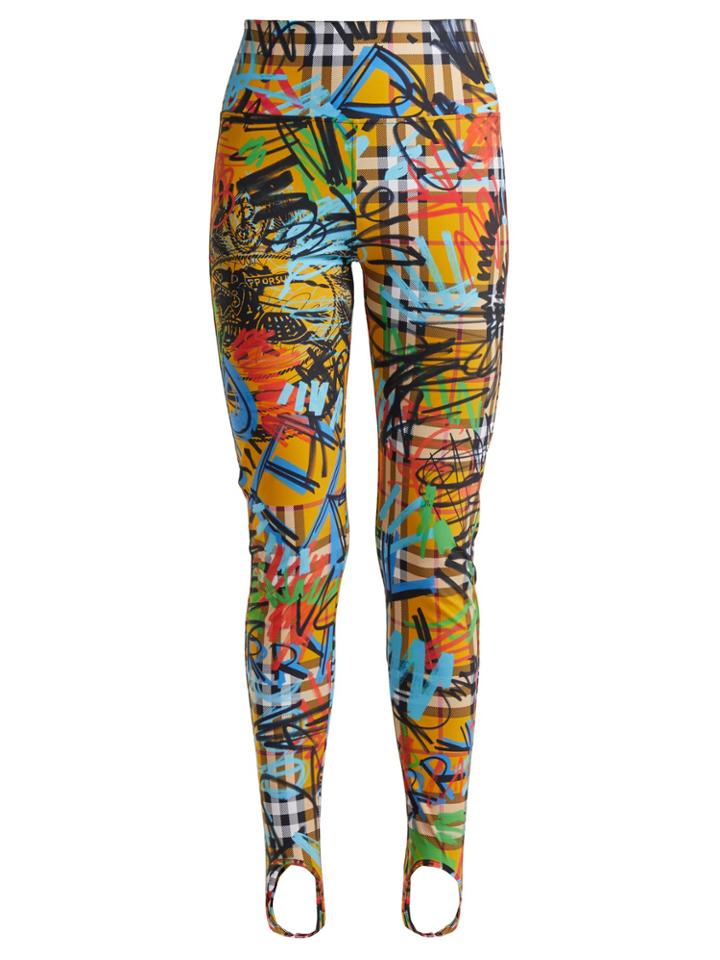 Burberry Mania Graffiti-print Stirrup-hem Leggings