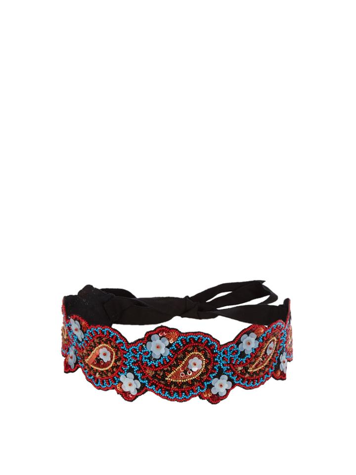 Andrew Gn Floral-embroidered Belt