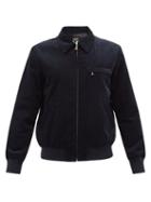 A.p.c. - Logo-embroidered Corduroy Jacket - Mens - Navy