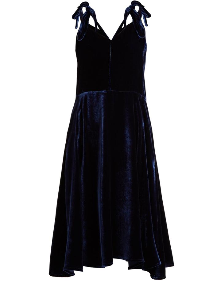 Golden Goose Deluxe Brand Tosca Butterfly-hem Velvet Dress