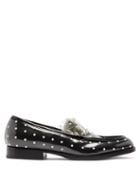 Matchesfashion.com Midnight 00 - Antoinette Faux Pearl, Pvc And Leather Loafers - Womens - Black