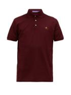 Matchesfashion.com Ralph Lauren Purple Label - Logo Embroidered Cotton Piqu Polo Shirt - Mens - Burgundy
