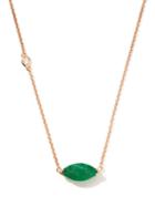 Matchesfashion.com Shay - Diamond, Emerald & 18kt Rose-gold Pendant Necklace - Womens - Green Gold