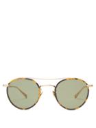Matchesfashion.com Garrett Leight - X Rimowa Round Metal And Acetate Sunglasses - Mens - Green