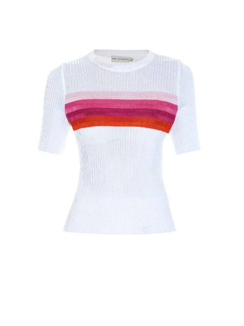 Mary Katrantzou Hele Striped-intarsia Sweater