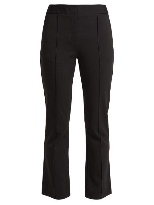 Matchesfashion.com Diane Von Furstenberg - Mid Rise Flared Cropped Trousers - Womens - Black