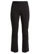 Matchesfashion.com Diane Von Furstenberg - Mid Rise Flared Cropped Trousers - Womens - Black
