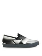Christopher Kane Paper-print Slip-on Trainers