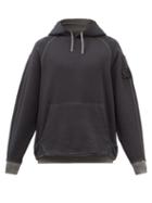 Stone Island Shadow Project - Logo-patch Jersey Hooded Sweatshirt - Mens - Black