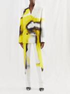 Alexander Mcqueen - Mushroom Spray Paint-print Jacket - Womens - Yellow Multi