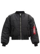 Matchesfashion.com Vetements - Reversible Quilted-shell Bomber Jacket - Mens - Black Navy