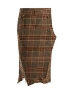 Vetements Tweed Checked Pencil Skirt
