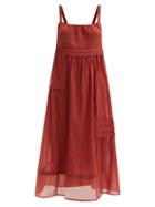 Loup Charmant - Kotor Pleated Organic-cotton Dress - Womens - Copper
