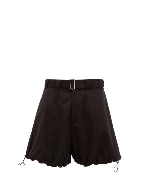 Matchesfashion.com Jw Anderson - Drawstring Cuff Belted Twill Shorts - Mens - Black