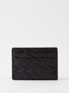 Versace - La Greca-embossed Leather Cardholder - Mens - Black