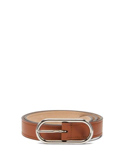 Matchesfashion.com Acne Studios - Masculine Logo-buckle Leather Belt - Womens - Tan