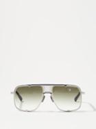 Dita Eyewear - Mach-five Aviator Titanium Sunglasses - Mens - Black Silver