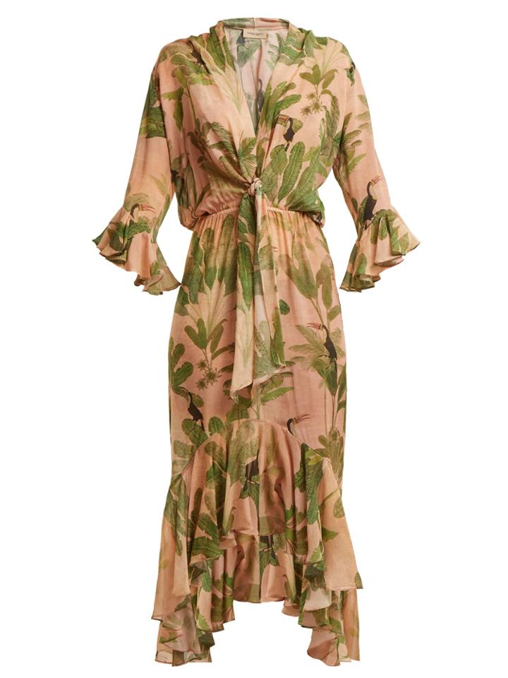 Adriana Degreas Toucan Maxi-knot Asymmetric-dress
