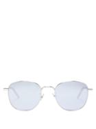 Matchesfashion.com Saint Laurent - Mirrored Round Sunglasses - Mens - Silver