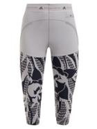 Matchesfashion.com Adidas By Stella Mccartney - Run Az Floral Print Leggings - Womens - Grey Multi