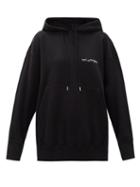 Matchesfashion.com Stella Mccartney - Carbot Logo-print Cotton-jersey Hooded Sweatshirt - Womens - Black