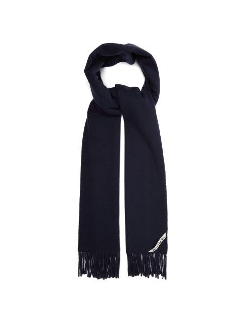 Matchesfashion.com Acne Studios - Canada Fringed Wool Scarf - Womens - Navy