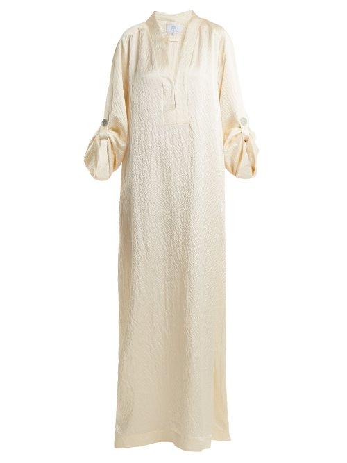 Matchesfashion.com Rebecca De Ravenel - Athena V Neck Kaftan - Womens - Ivory