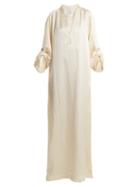 Matchesfashion.com Rebecca De Ravenel - Athena V Neck Kaftan - Womens - Ivory