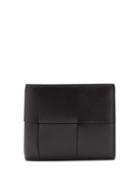 Matchesfashion.com Bottega Veneta - Intrecciato Leather Bi-fold Wallet - Mens - Black Silver