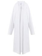 Matchesfashion.com Vetements - Logo Print Oversized Cotton Hooded Sweatshirt - Womens - White