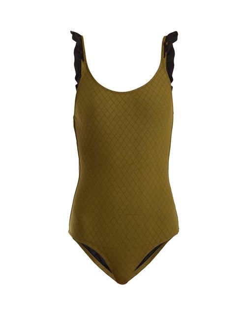 Matchesfashion.com Made By Dawn - Petal Swimsuit - Womens - Green