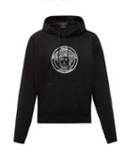 Matchesfashion.com Versace - Logo-print Cotton-jersey Hooded Sweatshirt - Mens - Black