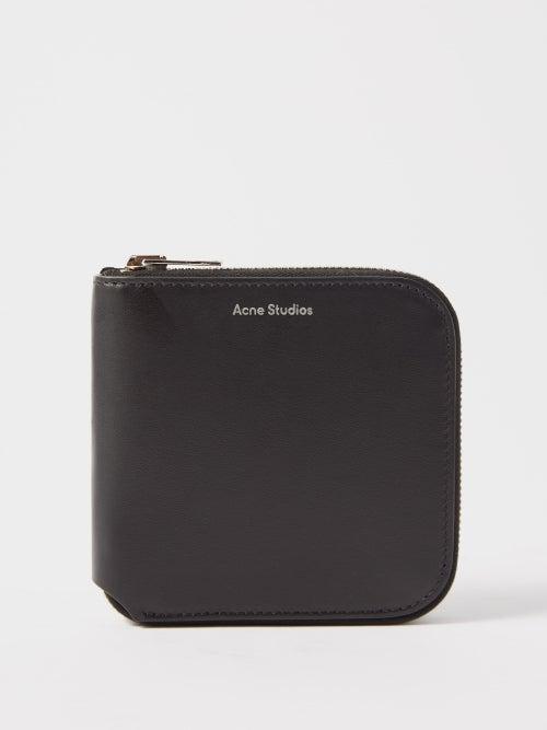 Acne Studios - Zip-around Leather Wallet - Mens - Black