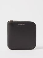 Acne Studios - Zip-around Leather Wallet - Mens - Black