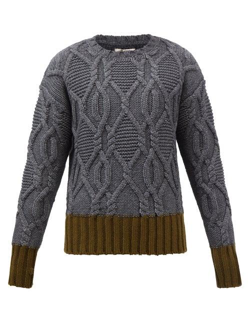 Nick Fouquet - Teoduolo Cable-knit Wool-blend Sweater - Mens - Grey