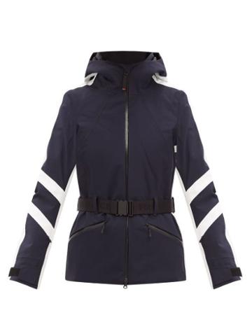 Bogner Fire+ice - Moia Hooded Striped Ski Jacket - Womens - Navy