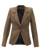 Matchesfashion.com Ann Demeulemeester - Tailored Single-breasted Wool-twill Blazer - Womens - Khaki