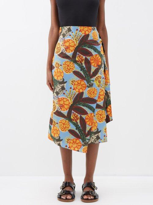 Weekend Max Mara - Fiore Skirt - Womens - Light Blue