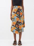 Weekend Max Mara - Fiore Skirt - Womens - Light Blue