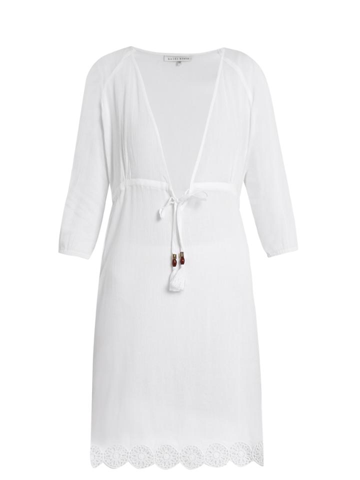 Heidi Klein Ostuni V-neck Cotton-blend Kaftan